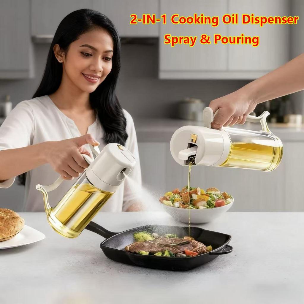 2-in-1 Oil Sprayer & Dispenser Bottle