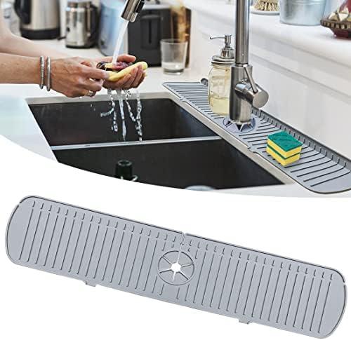 Premium Silicone Faucet Splash Guard & Fast-Drain Sink Mat