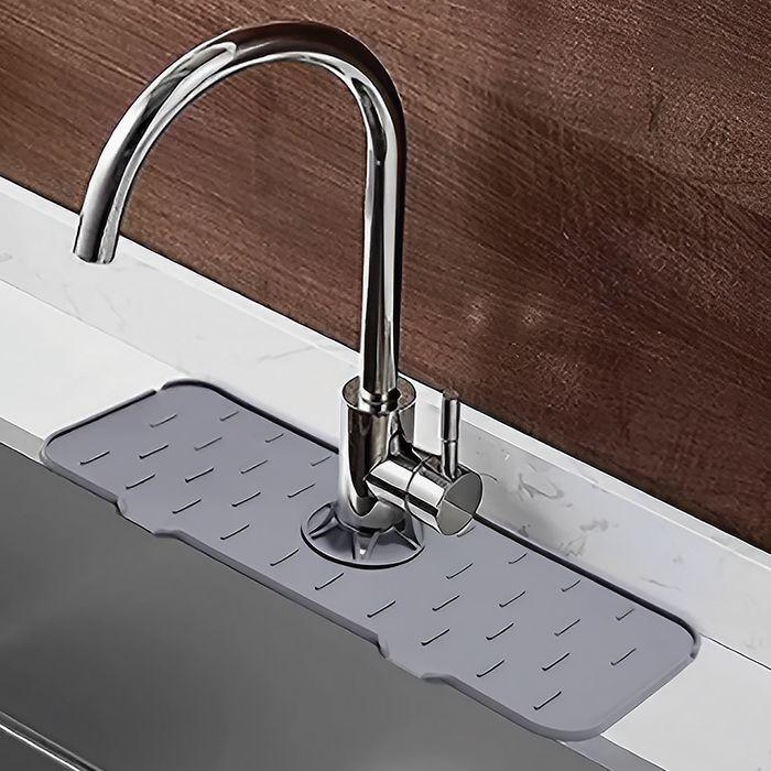 Premium Silicone Faucet Splash Guard & Fast-Drain Sink Mat