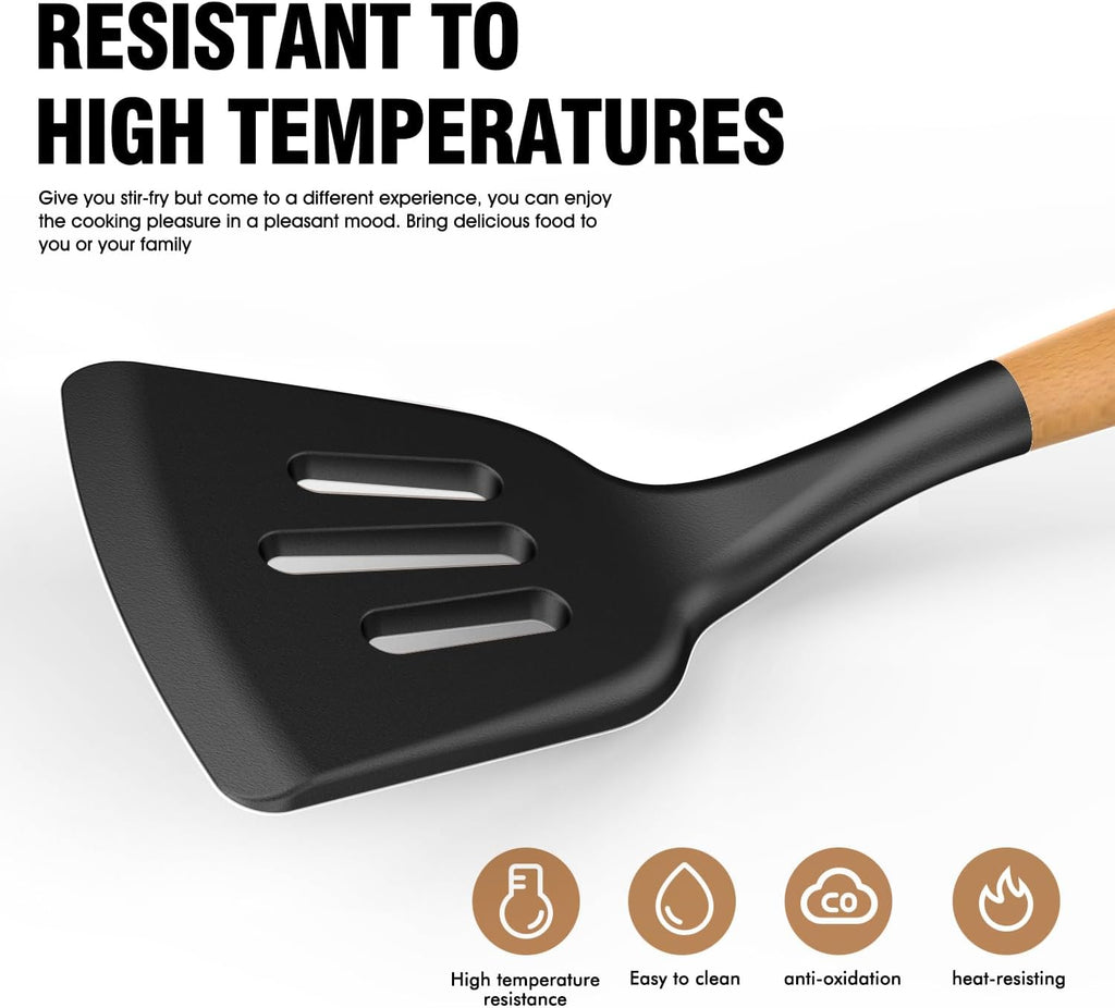 12-Piece Silicone Utensil Set – Heat Resistant & Non-Stick Friendly