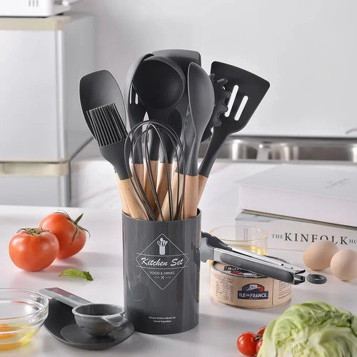 12-Piece Silicone Utensil Set – Heat Resistant & Non-Stick Friendly