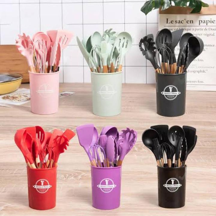 12-Piece Silicone Utensil Set – Heat Resistant & Non-Stick Friendly