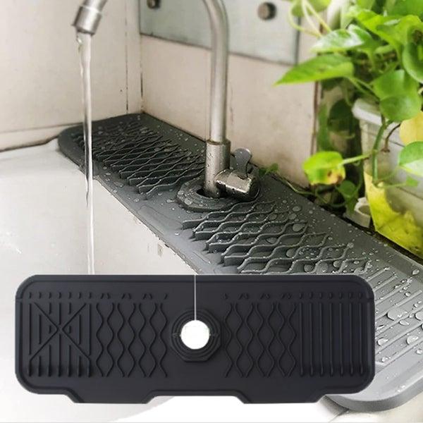 Premium Silicone Faucet Splash Guard & Fast-Drain Sink Mat